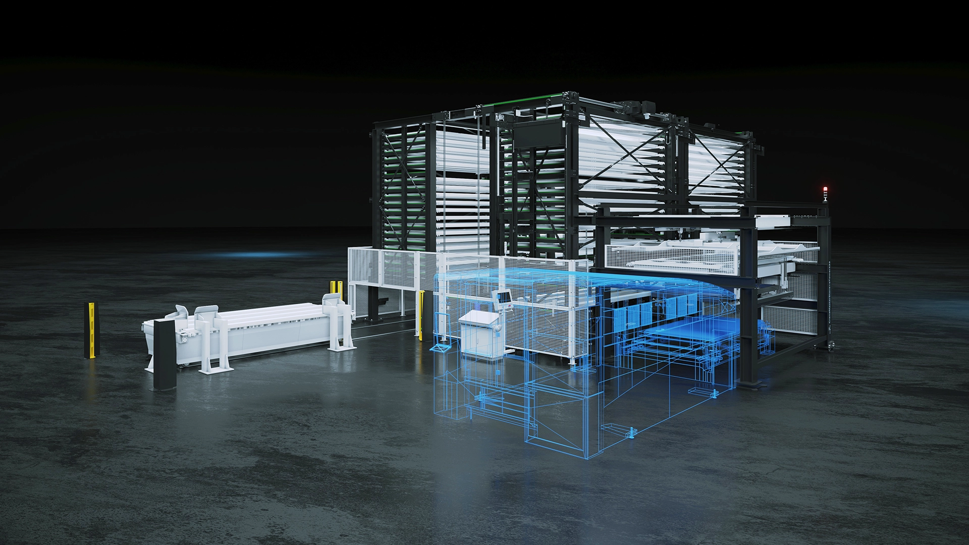 Render of automation system Eagle eTowerQ2