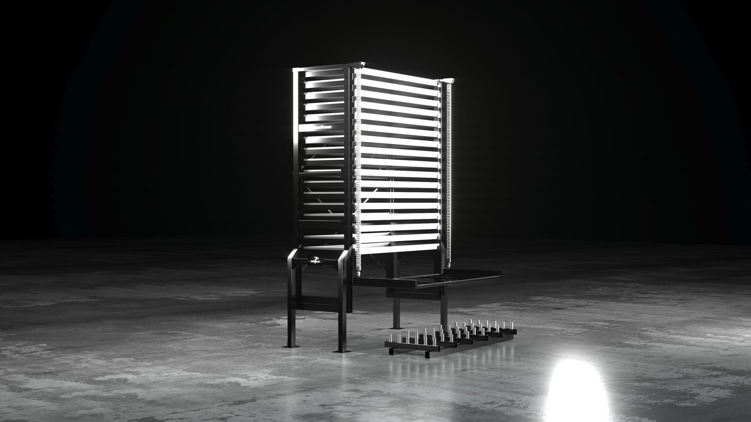 Rendering des Automatisierungssystems Eagle eTower1