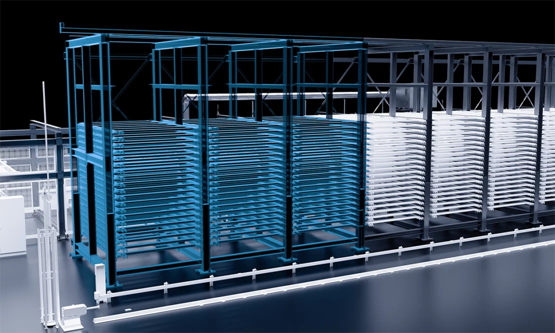 Future expansion The modular storage architecture allows the system to be extended as material volume, production capacity, or factory requirements grow.