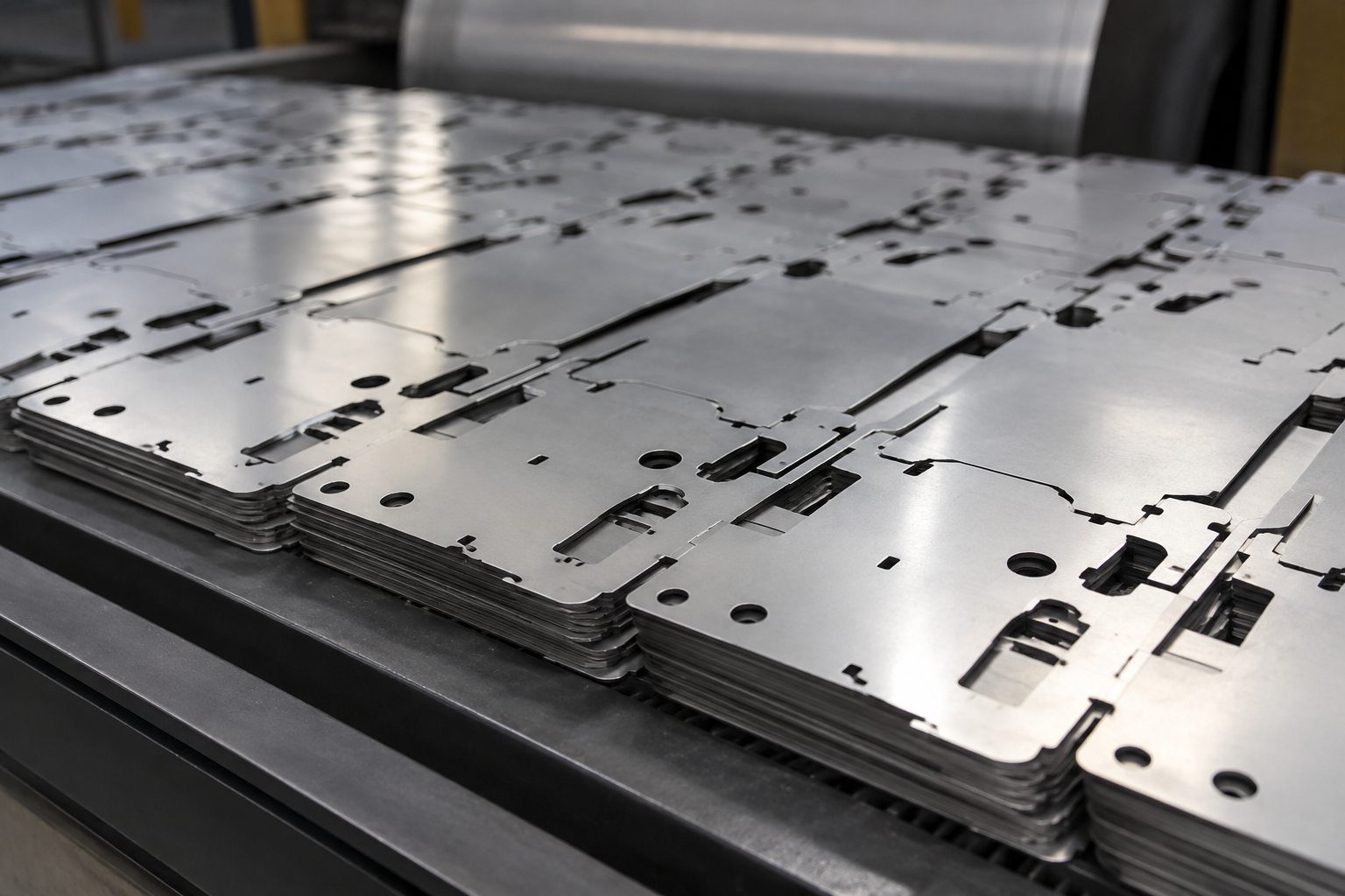photo of coil-fed cut pieces